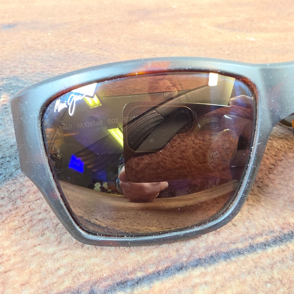 Maui Jim Ka'olu Sunglasses Mens XL Tortoise Good Polarized MJ0614S 002 - Picture 4 of 15